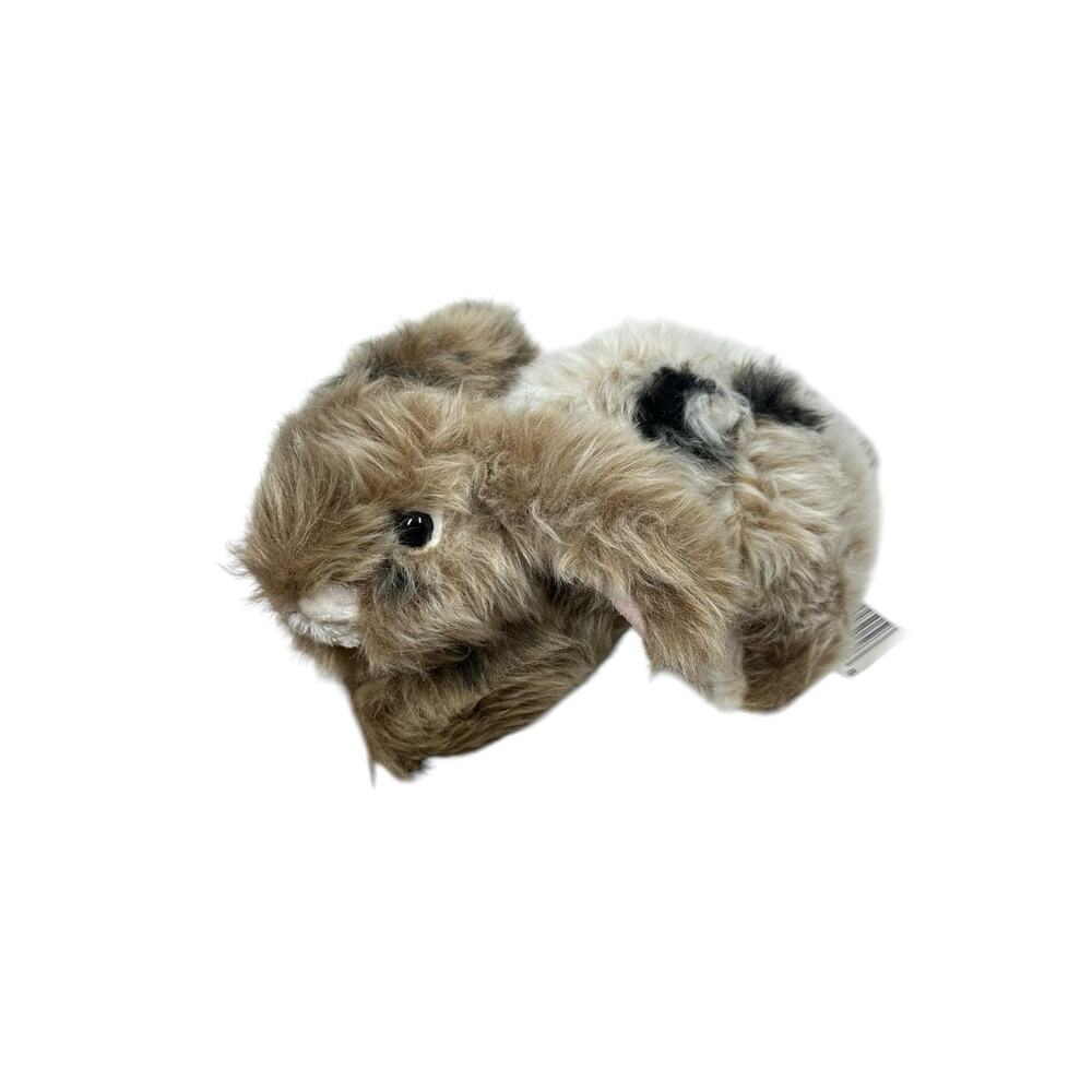 Vtg Realistic Spotted Multicolor Stuffed Plush Bunny Rabbit Toy Walmart 9" Long